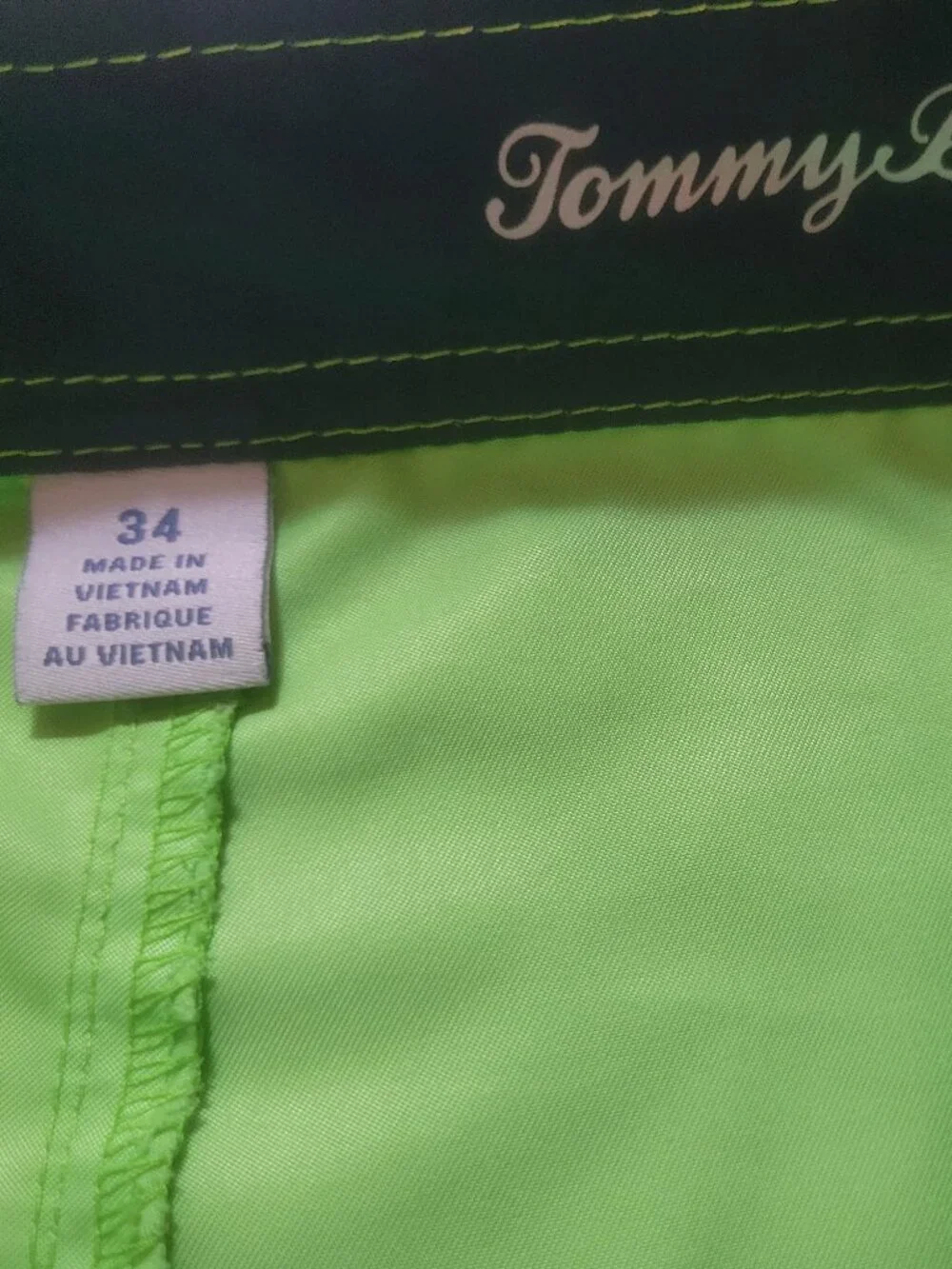 Men's Tommy Bahama Swim Trunks Board Shorts 34 Green Drawstring 9